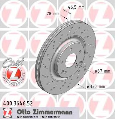 Tarcza hamulcowa przednia DF6682S TRW