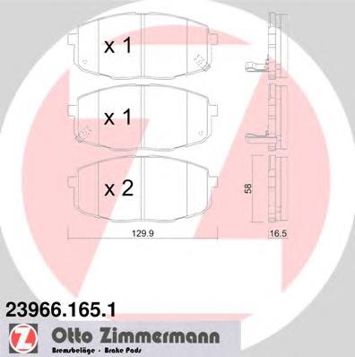 239661651 Zimmermann Klocki hamulcowe przednie tarczowe