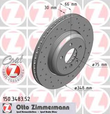 150.3483.52 Zimmermann tarcza hamulcowa przednia