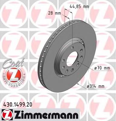 430149920 Zimmermann tarcza hamulcowa przednia