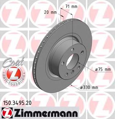 ADB114347 Blue Print Tarcza hamulcowa tylna
