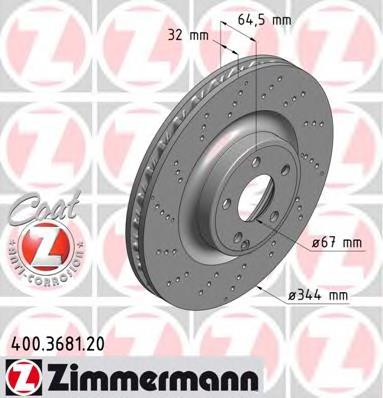 A0004211612 Mercedes Tarcza hamulcowa przednia