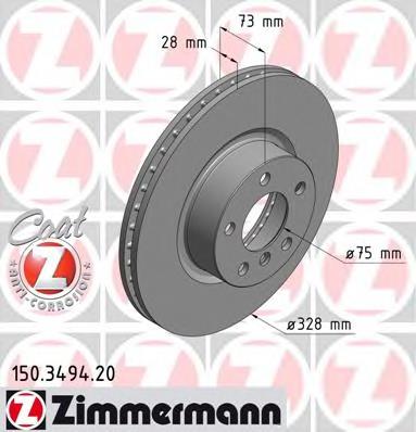 150349420 Zimmermann tarcza hamulcowa przednia