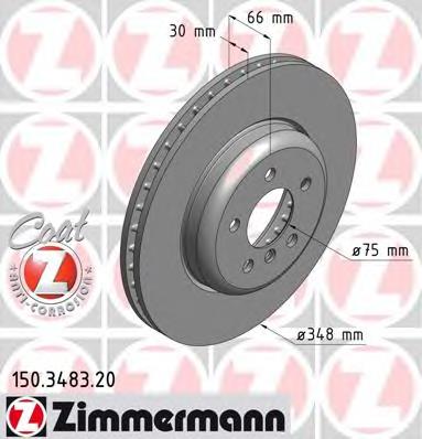 150348320 Zimmermann tarcza hamulcowa przednia