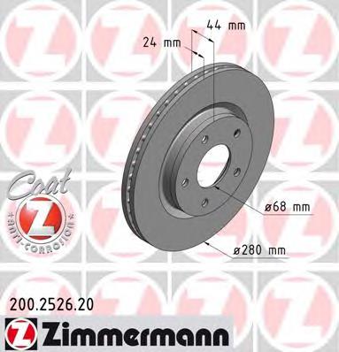 Tarcza hamulcowa przednia D02061KA3B Nissan/Infiniti