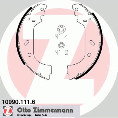 109901116 Zimmermann klocki hamulcowe tylne bębnowe