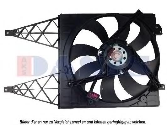 Do koszyka 6Q0959455N VAG Wentylator elektryczny układu chłodzenia kompletny (silnik+wirnik)