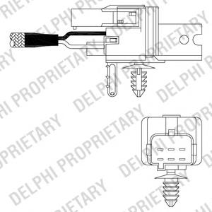 Sonda lambda, czujnik tlenu ES1092312B1 Delphi