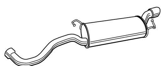 Tłumik, tylna część Audi TT 8N3