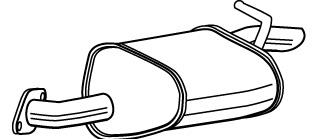 Tłumik, tylna część L39940200A Mazda