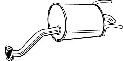 13016 Asmet Tłumik, tylna część