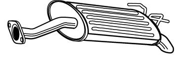 13018 Asmet Tłumik, tylna część