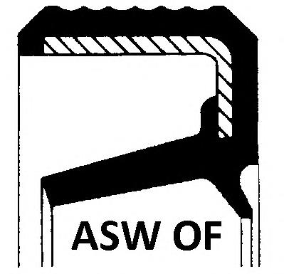 Uszczelniacz wału korbowego przedni K68089211AA Fiat/Alfa/Lancia