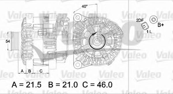 Alternator 96464762 Peugeot/Citroen
