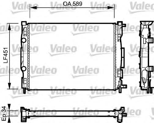 Chłodnica silnika VALEO 732946 cena, od 81,84 USD