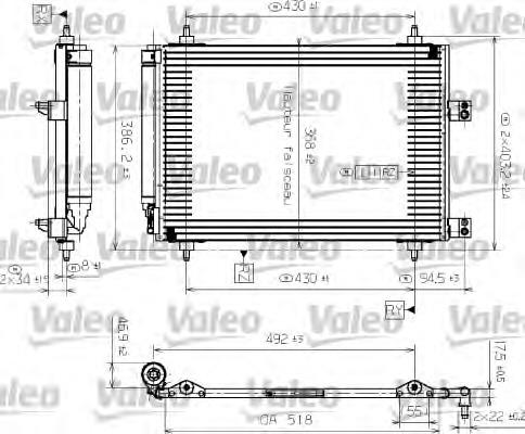 817526 VALEO chłodnica klimatyzacji