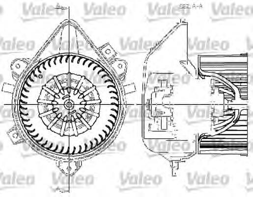 698534 VALEO Silniczek wentylatora nagrzewnicy (ogrzewacza wnętrza)