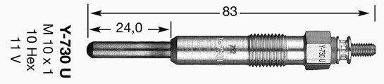 6704 NGK świeca żarowa