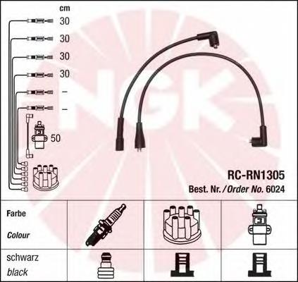 Zestaw przewodów wysokiego napięcia NGK 6024 cena, od 23,56 USD