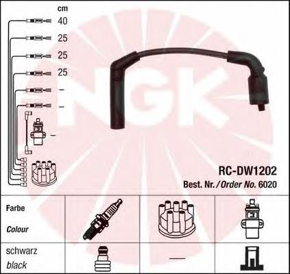Zestaw przewodów wysokiego napięcia NGK 6020 cena, od 26,76 USD