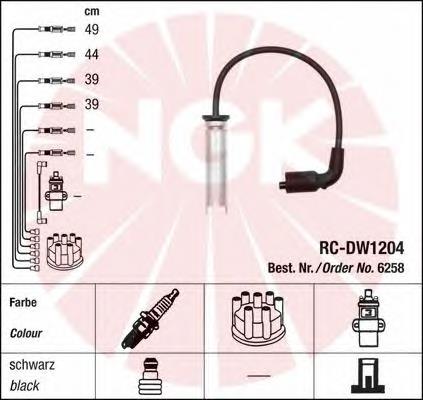 Do koszyka DE96305387 DECARO Zestaw przewodów wysokiego napięcia