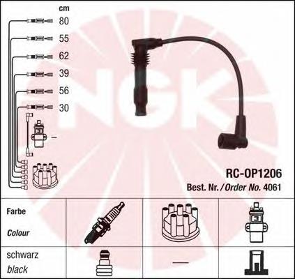 Zestaw przewodów wysokiego napięcia NGK 4061 cena, od 32,24 USD