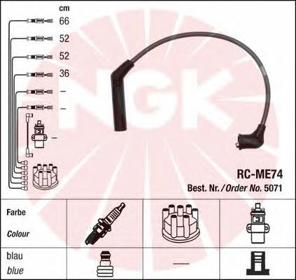 RCME74 NGK Zestaw przewodów wysokiego napięcia