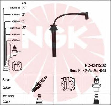 4058 NGK Zestaw przewodów wysokiego napięcia