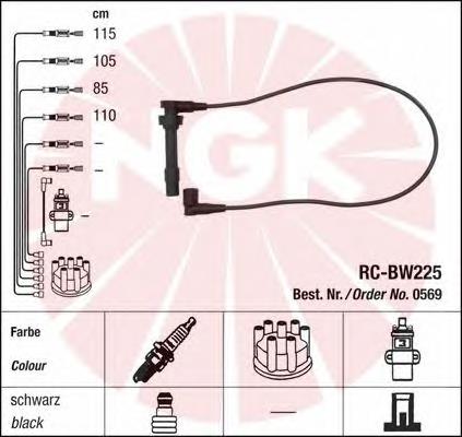 Do koszyka 0569 NGK Zestaw przewodów wysokiego napięcia