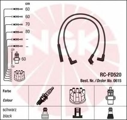 Zestaw przewodów wysokiego napięcia ENT910216 Engitech