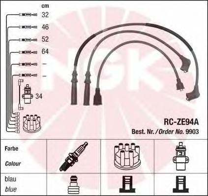 Zestaw przewodów wysokiego napięcia NGK 9903 cena, od 17,75 USD