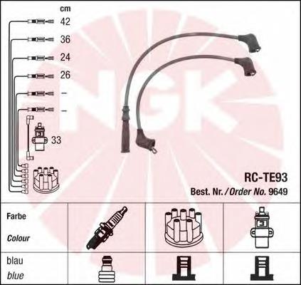 9091922105 Toyota Zestaw przewodów wysokiego napięcia