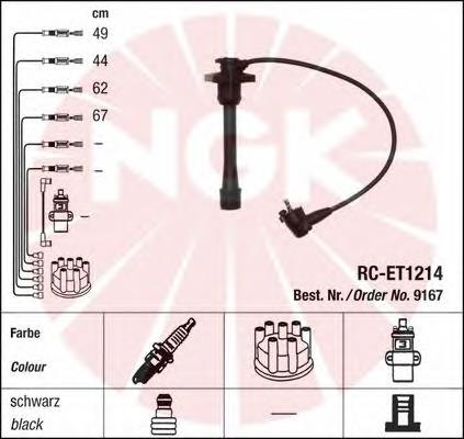 9091921541 Toyota Zestaw przewodów wysokiego napięcia