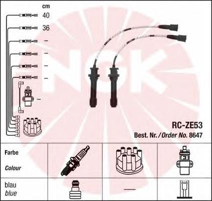 Zestaw przewodów wysokiego napięcia Mazda ZL0118140A cena, od 22,28 USD