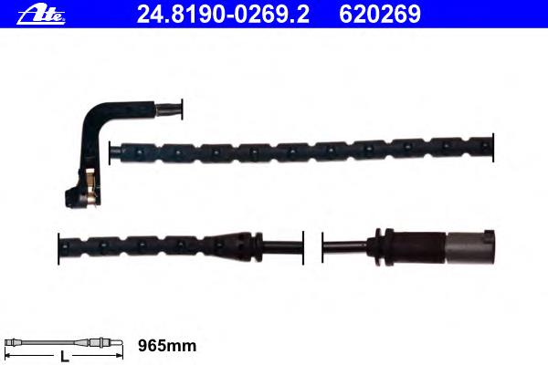 24.8190-0269.2 ATE czujnik zużycia klocków hamulcowych tylny