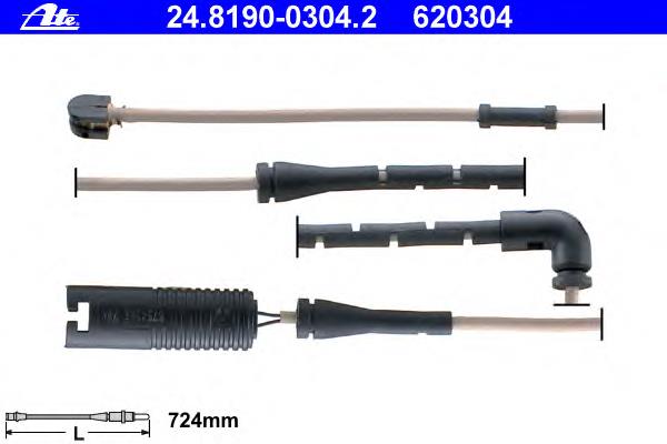 Czujnik zużycia klocków hamulcowych przedni Metzger 1190100 cena, od 13,33 USD