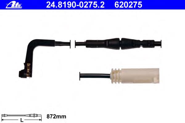 24.8190-0275.2 ATE czujnik zużycia klocków hamulcowych tylny