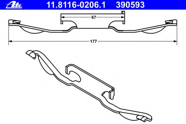 Sprężyna mocująca zacisku do BMW 1 (E81, E87)