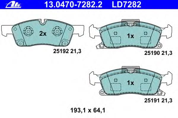 Do koszyka 68052370AE Chrysler Klocki hamulcowe przednie tarczowe