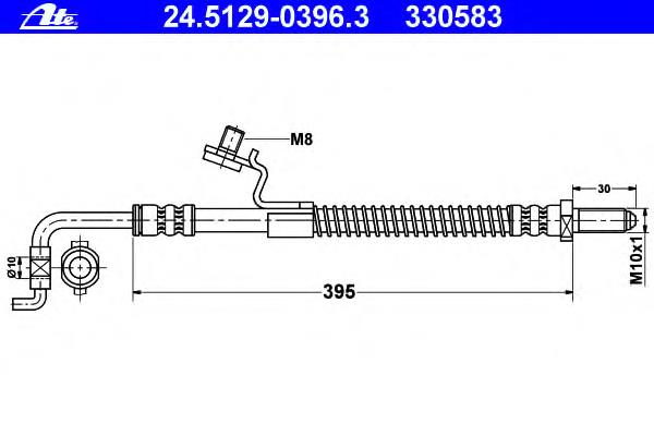 Przewód hamulcowy przedni Ford Escort 5 GAL