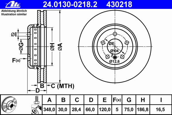 Tarcza hamulcowa przednia do BMW 5 (F10)