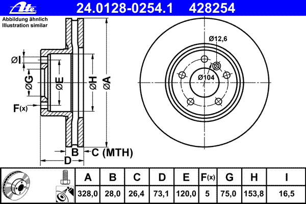 Tarcza hamulcowa przednia do BMW X3 (F25)