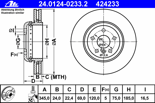 Tarcza hamulcowa tylna do BMW 7 (F01, F02, F03, F04)