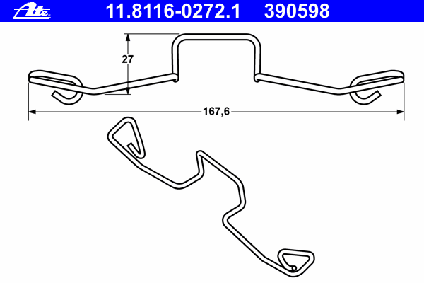 11.8116-0272.1 ATE sprężyna mocująca zacisku