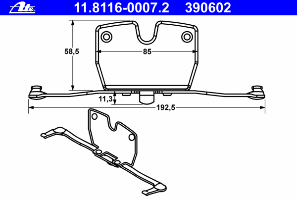 Sprężyna mocująca zacisku do BMW 5 (F10)