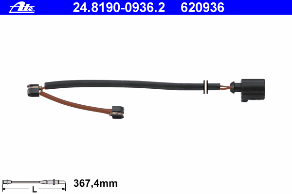 24819009362 ATE czujnik zużycia klocków hamulcowych przedni