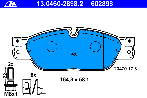 Do koszyka XR858178 Jaguar Klocki hamulcowe przednie tarczowe