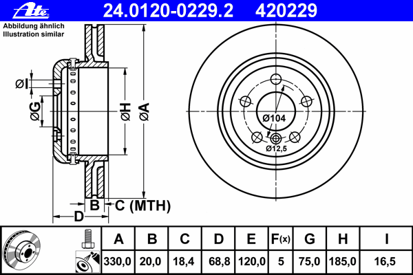 Tarcza hamulcowa tylna do BMW 5 (F10)