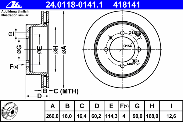 Tarcza hamulcowa tylna 602514 Daco