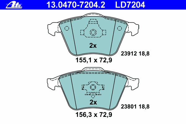 Klocki hamulcowe przednie tarczowe 31317658 Volvo